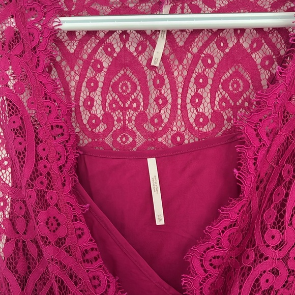 Free People Heart In Two Lace Drop Waist Dress - Picture 4 of 6